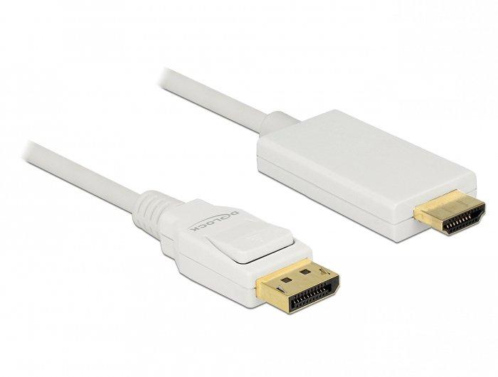 DeLock  DeLOCK 83817 Videokabel-Adapter 1 m DisplayPort HDMI Weiß 