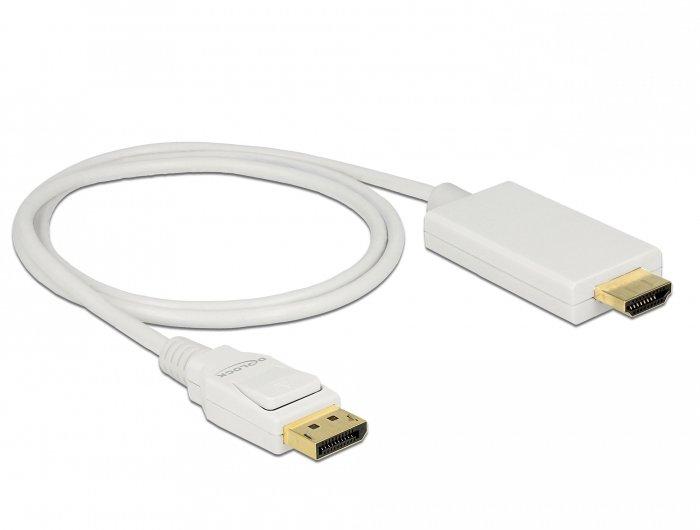 DeLock  DeLOCK 83817 Videokabel-Adapter 1 m DisplayPort HDMI Weiß 