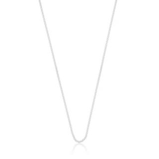 MUAU Schmuck  Collier rond d'forçat en or blanc 750, 1,7mm, 50cm 