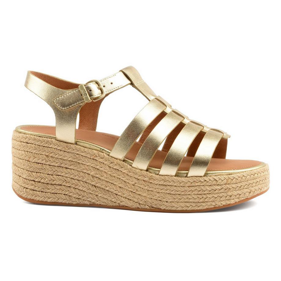 Fitflop Platforms Espadrille Cuir Fisherman Sandales Compensées  