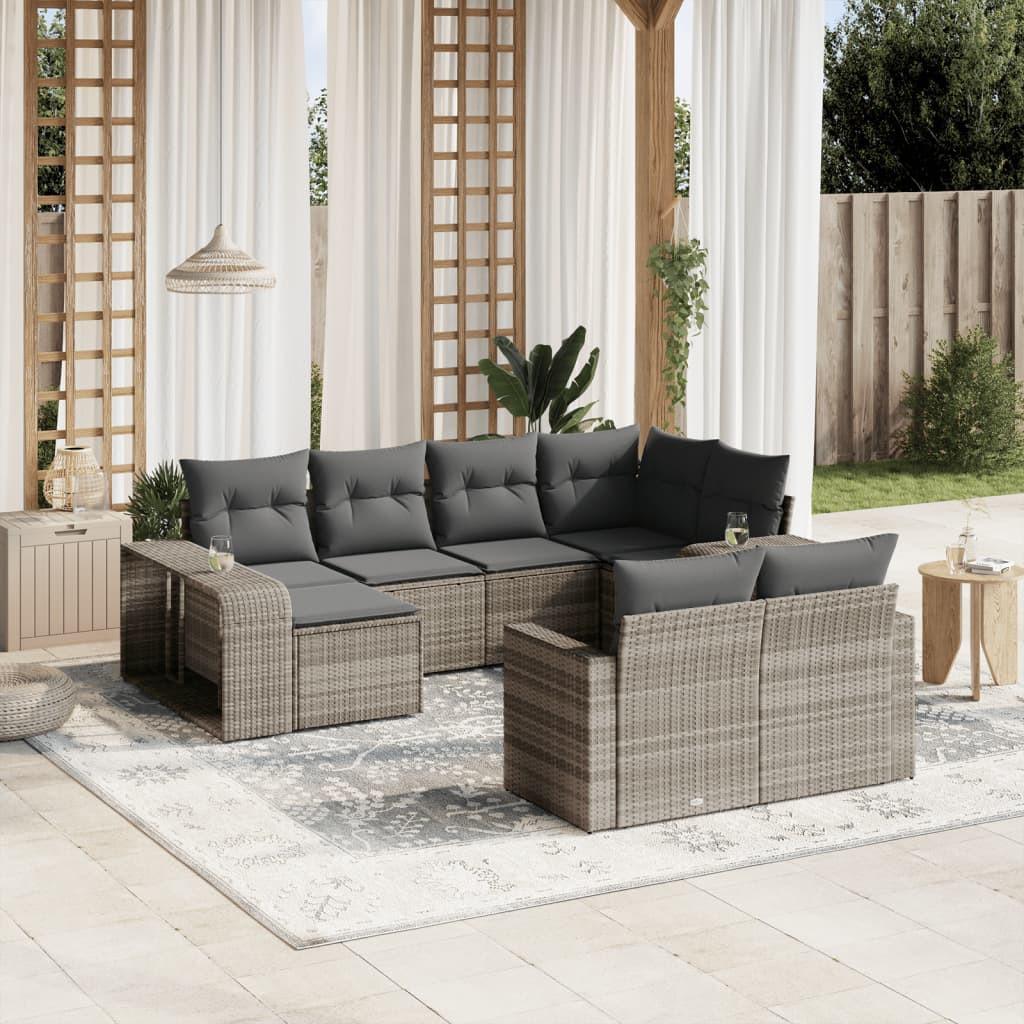 VidaXL set divano da giardino Polirattan  