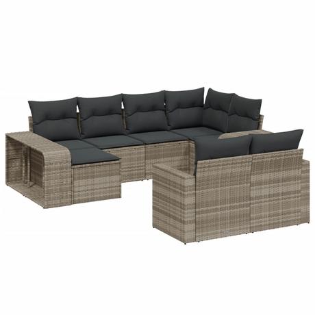 VidaXL set divano da giardino Polirattan  