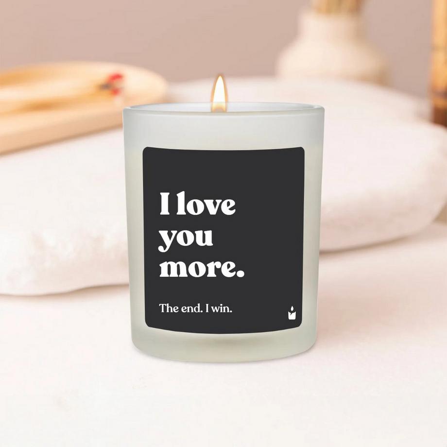 CandleHand Duftkerze Woody I love you more. The end. I win.  