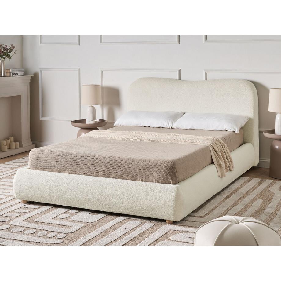 Beliani Letto contenitore en Bouclé  BLAGNAC  