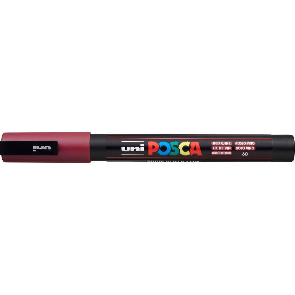 uni-ball UNI-BALL Posca Marker 0,9-1,3mm PC3M RED WIN bordeaux, Rundspitze  
