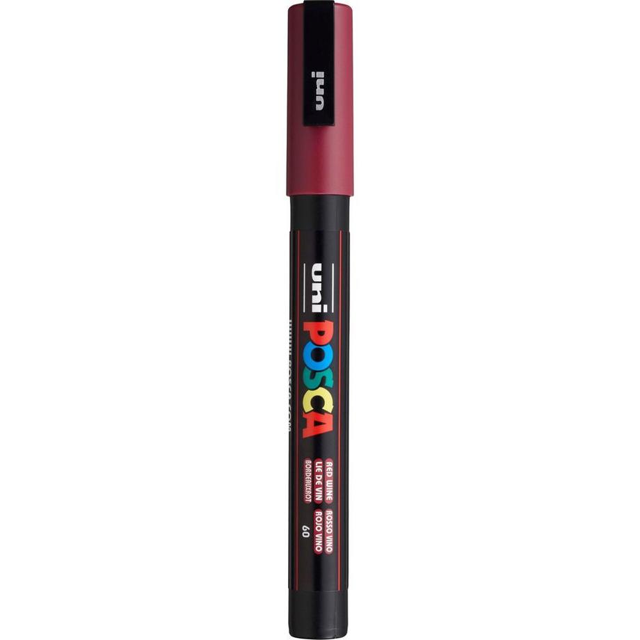 uni-ball UNI-BALL Posca Marker 0,9-1,3mm PC3M RED WIN bordeaux, Rundspitze  