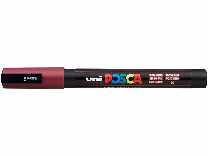 uni-ball UNI-BALL Posca Marker 0,9-1,3mm PC3M RED WIN bordeaux, Rundspitze  