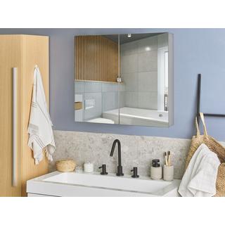 Beliani Armadio a muro per specchio da bagno en Legno compensato Scandinavo NAVARRA  