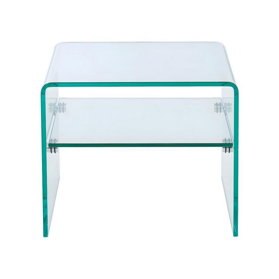 Vente-unique 2er-Set Nachttische mit 1 Ablage - Sicherheitsglas - STILEOS  