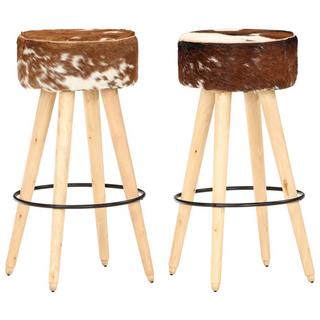 VidaXL Tabouret de bar cuir  