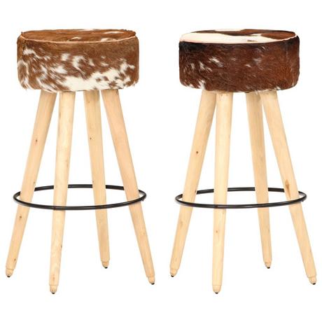 VidaXL Tabouret de bar cuir  