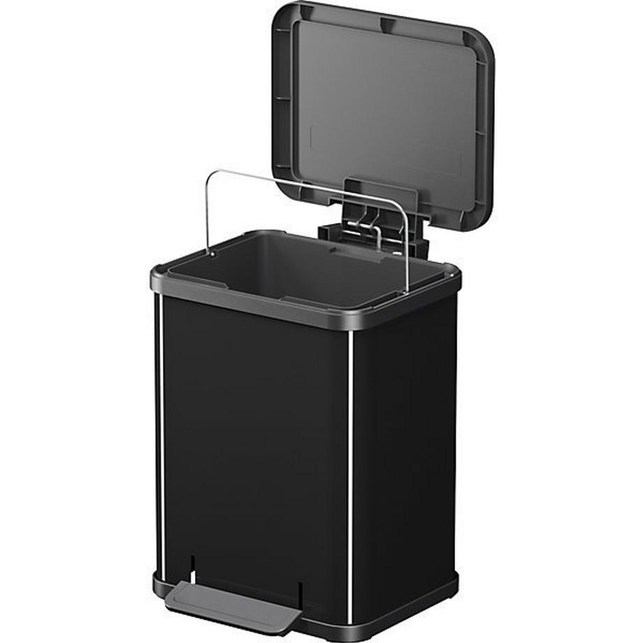 Hailo Collecteur de déchets à pédale Öko, uno, capacité 17 l, noir.  