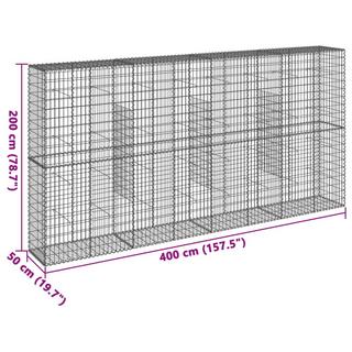 VidaXL Panier gabion fer  