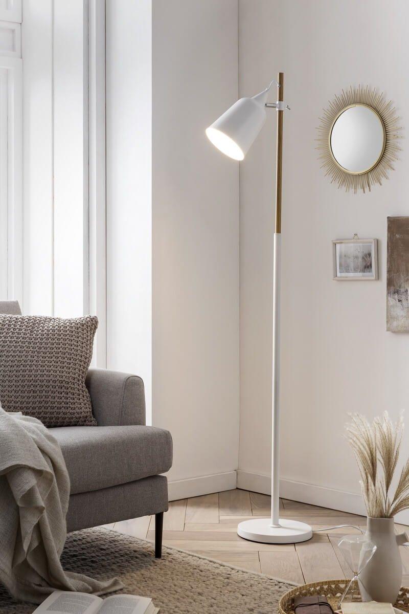 mutoni Lampadaire métal blanc 160  