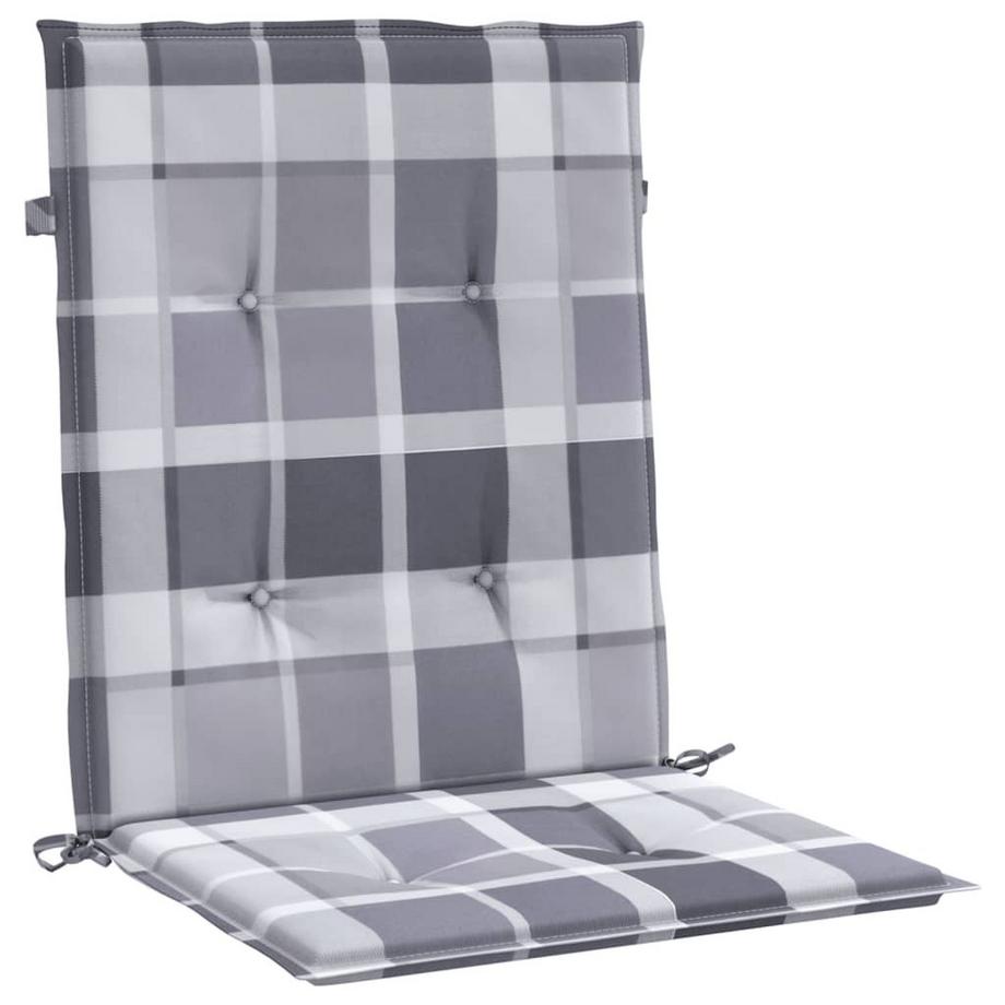 VidaXL Coussins de chaise de jardin 6 pcs Carreaux 100x50x3 cm  