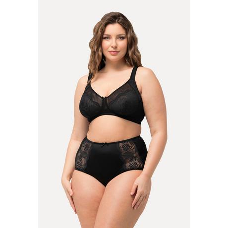 Ulla Popken  Reggiseno senza ferretto con mesh, pizzo e coppa B-E 