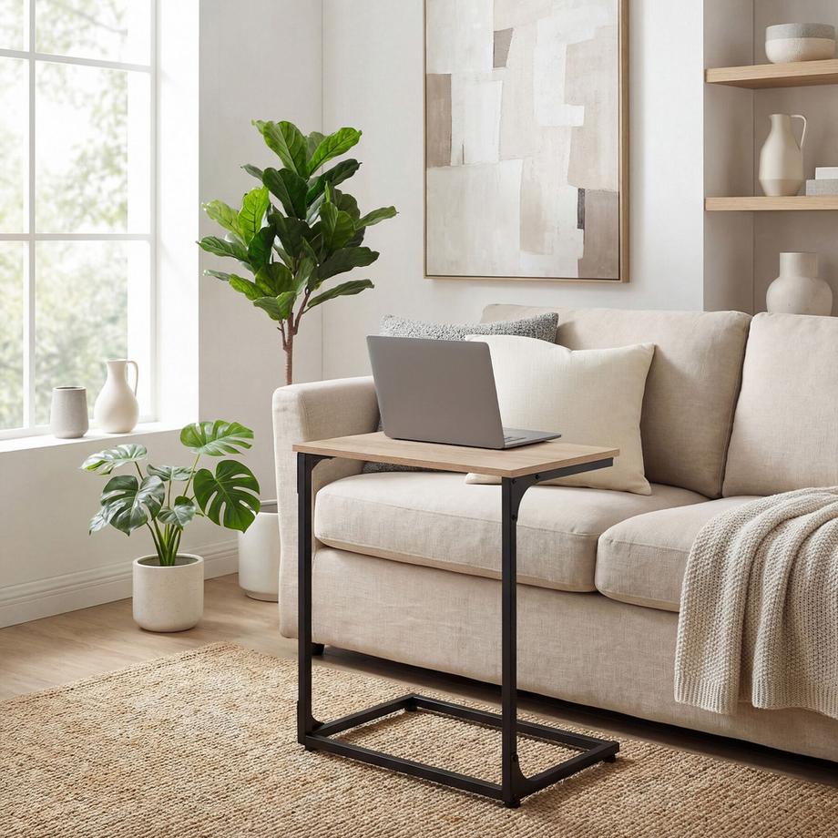 Tectake Table d'appoint RUSTON style industriel  