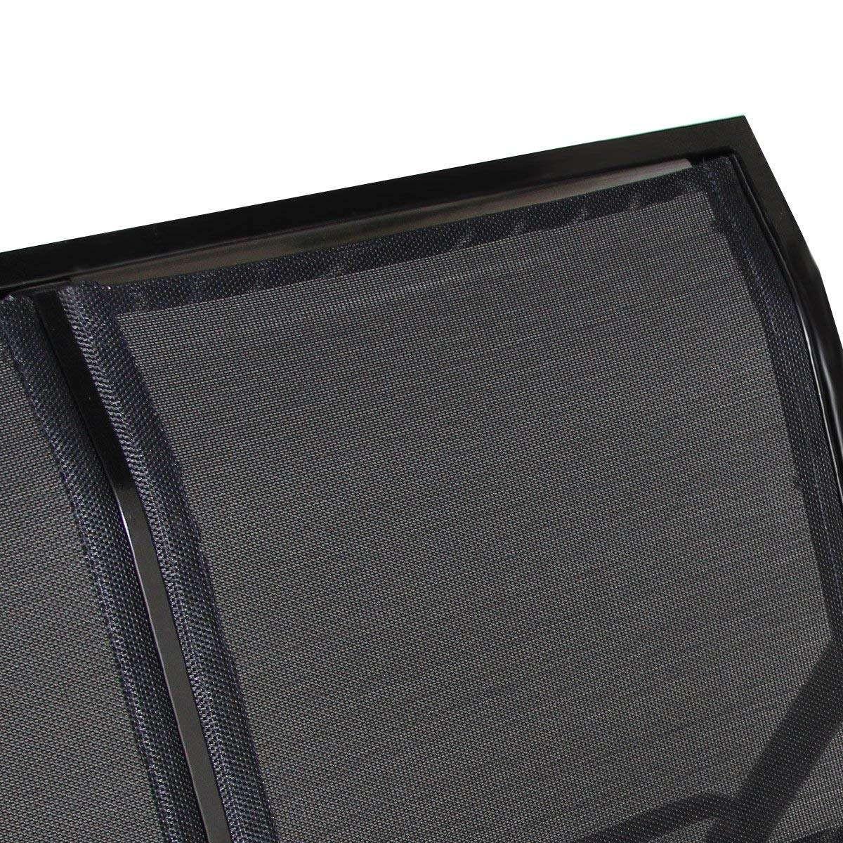 Northix Hollywoodschaukel Gartenschaukel Schaukelbank Gartenliege mit Sonnendach 3-Sitzer-schwarz  