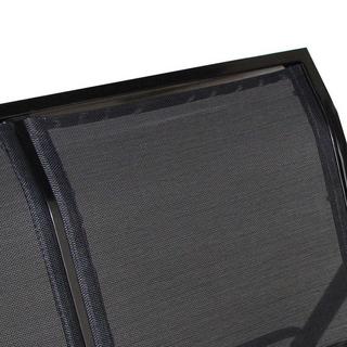 Northix Hollywoodschaukel Gartenschaukel Schaukelbank Gartenliege mit Sonnendach 3-Sitzer-schwarz  