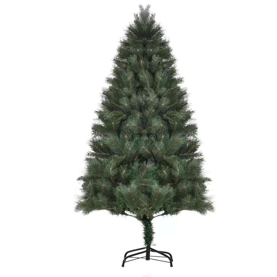 Northio - Albero di Natale artificiale Albero di Natale da 180 cm con 375 punte Supporto in metallo Aspetto realistico per feste di Natale Verde al coperto, 180cm