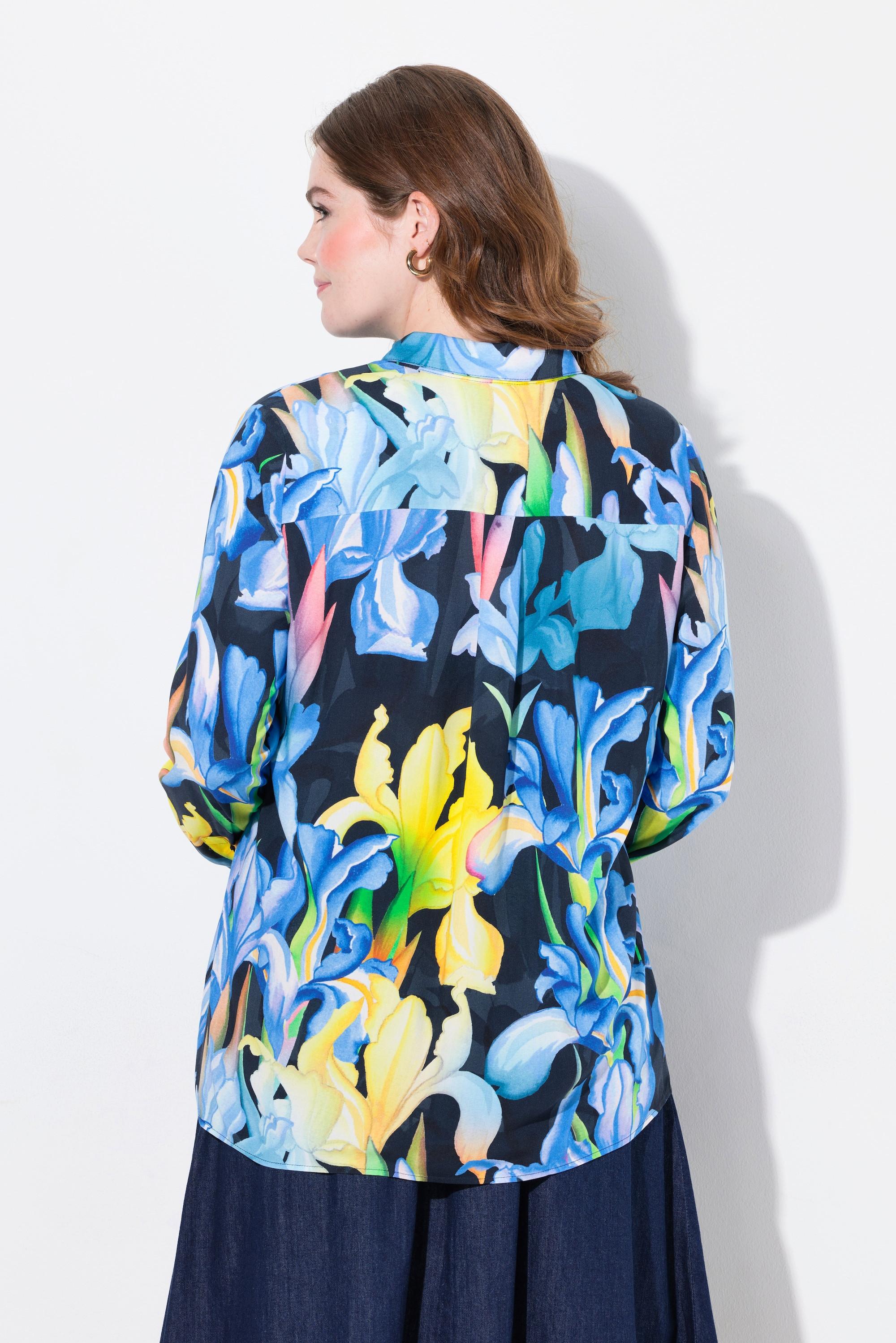 Ulla Popken Camicetta Regular Fit Fantasia Iris  