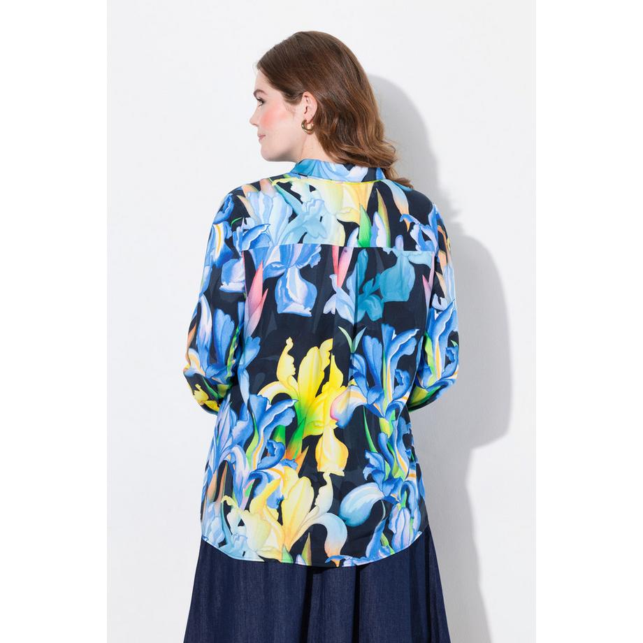 Ulla Popken Camicetta Regular Fit Fantasia Iris  