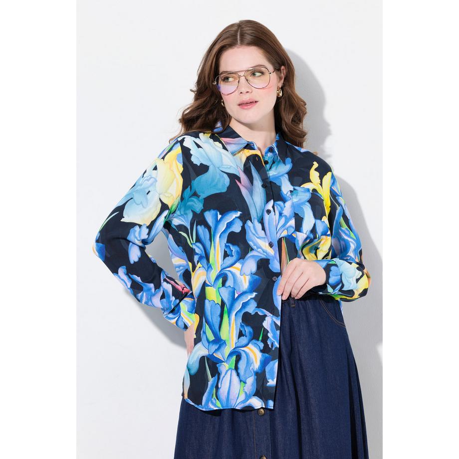 Ulla Popken Camicetta Regular Fit Fantasia Iris  