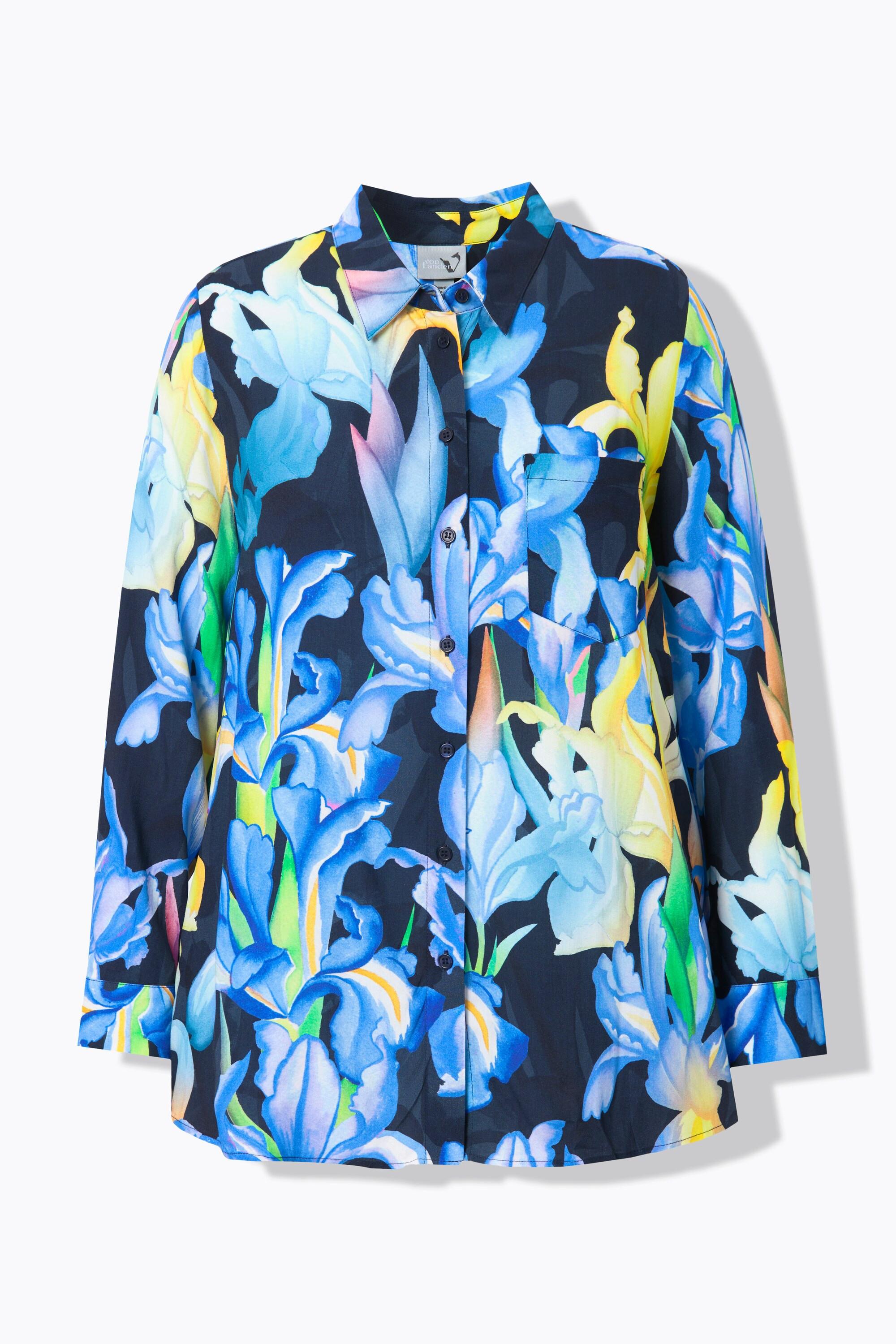 Ulla Popken Camicetta Regular Fit Fantasia Iris  