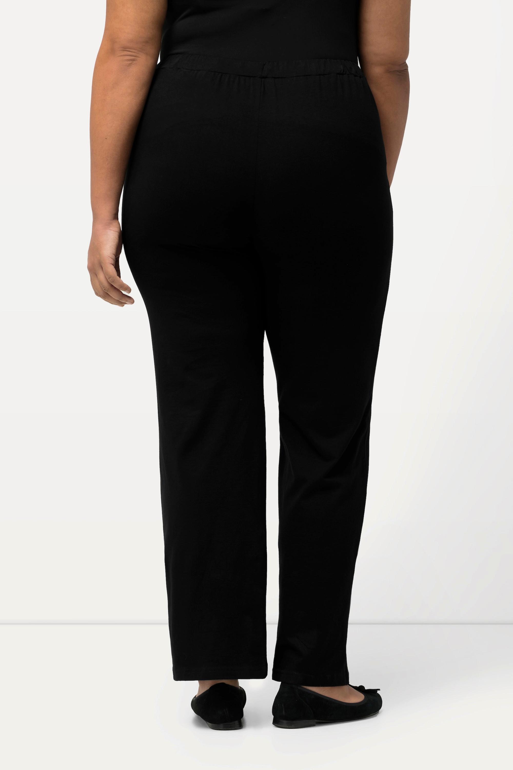 Ulla Popken  Pantalon en jersey avec jambes droites et poches, jusqu'à la taille 68/70 