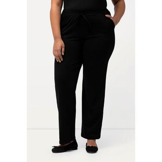 Ulla Popken  Pantalon en jersey avec jambes droites et poches, jusqu'à la taille 68/70 