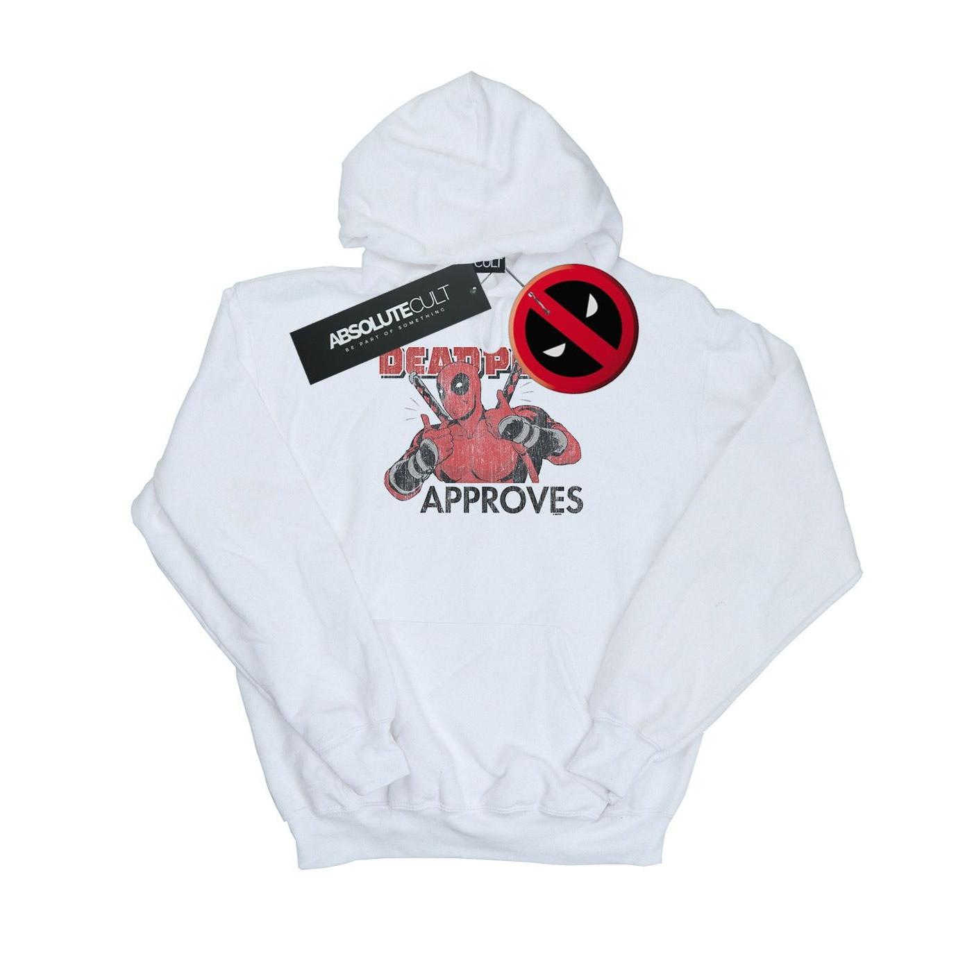 Image of Deadpool Approves Kapuzenpullover Damen Weiss XL