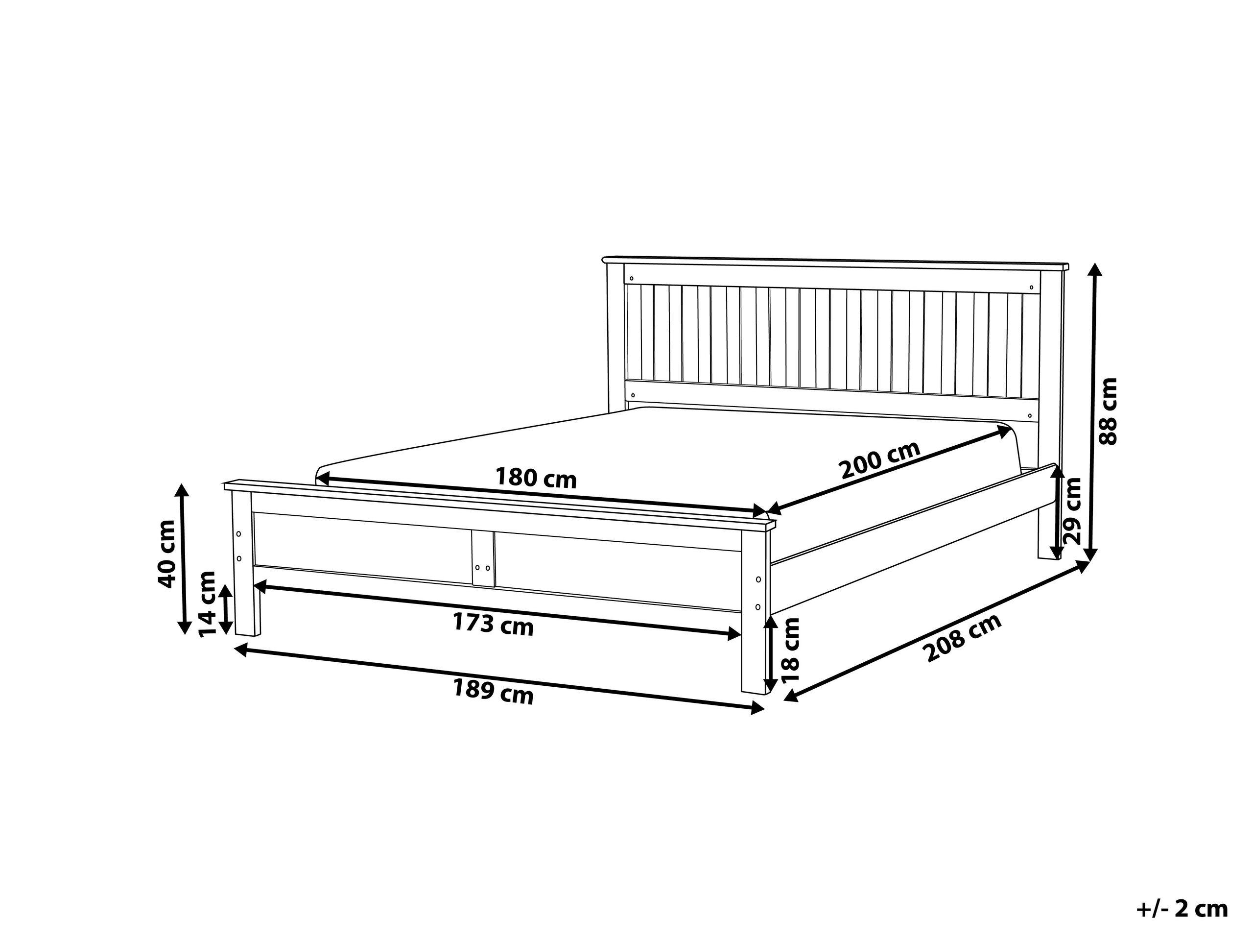 Beliani Letto en Legno di pino Classico MAYENNE  