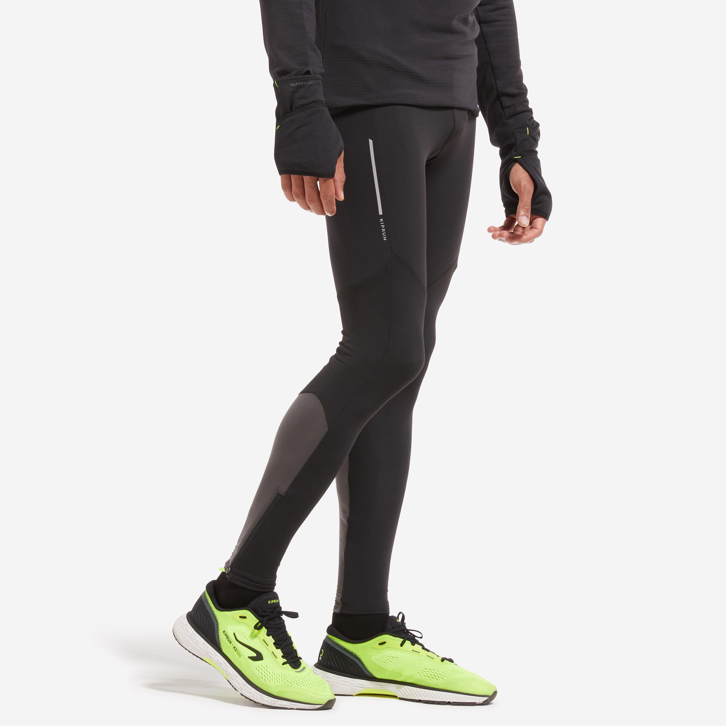 Image of Lange Lauftights - Run 500 Warm Herren Spacegrau M