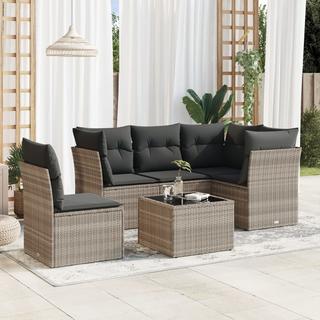 VidaXL set divano da giardino Polirattan  