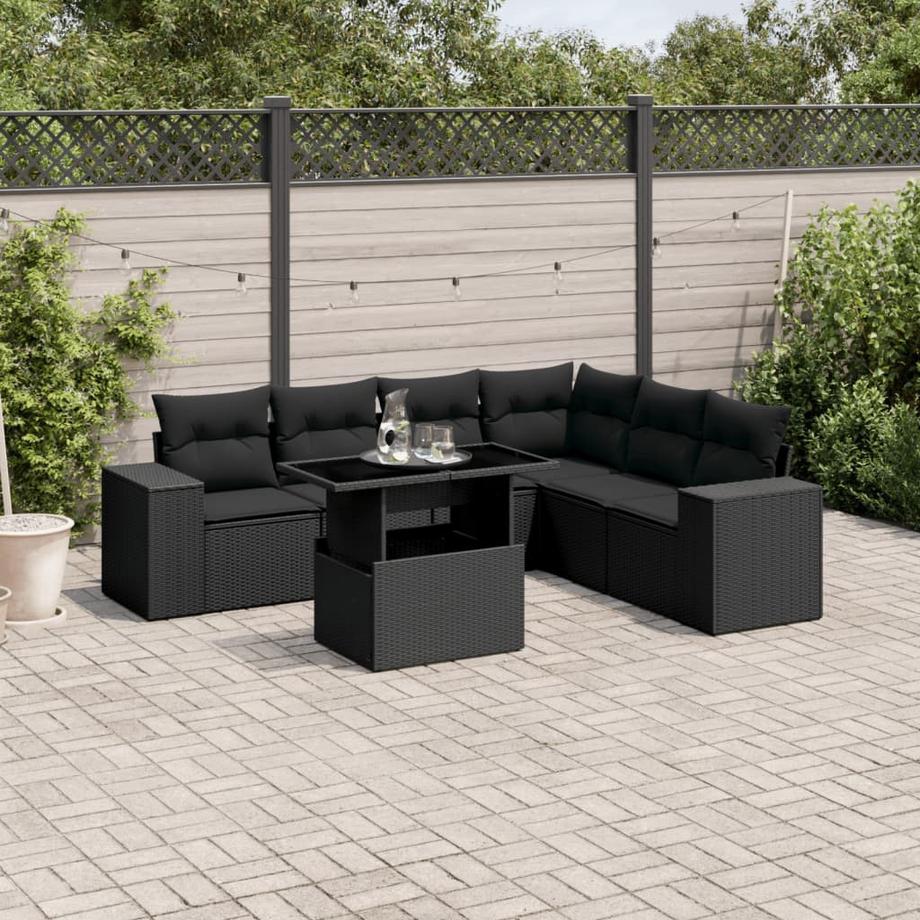 VidaXL Ensemble de canapés de jardin rotin synthétique  