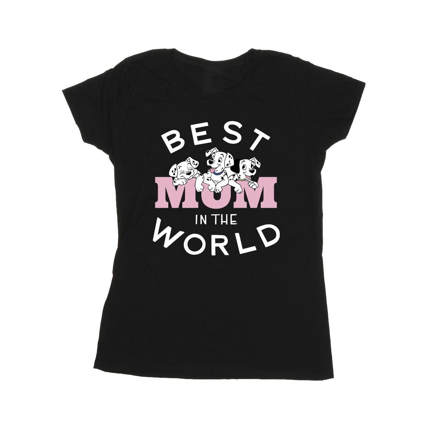 Image of 101 Dalmatians Best Mum In The World Tshirt Damen Schwarz M