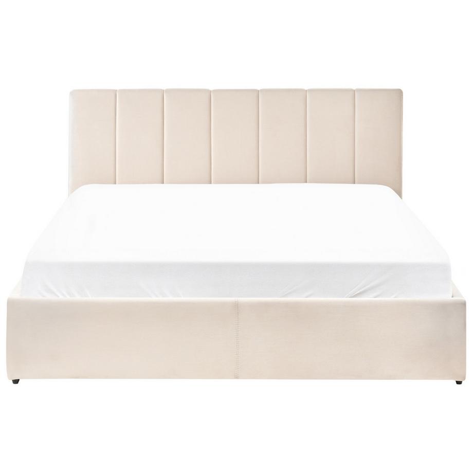 Beliani Lit ottoman en Velours  DREUX  