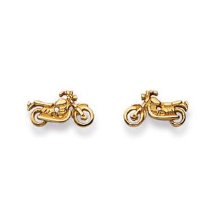 MUAU Schmuck  Clous d'oreilles moto or jaune 750, 7x14mm 