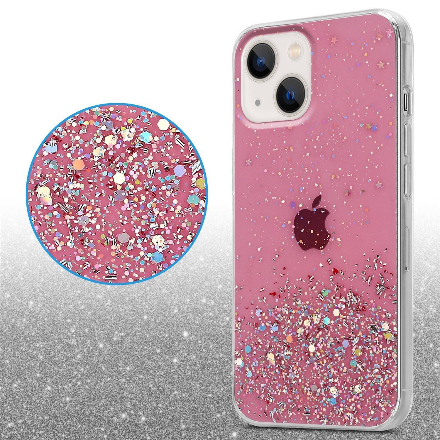 Cadorabo  Housse compatible avec Apple iPhone 13 - Coque de protection en silicone TPU flexible avec paillettes scintillantes 