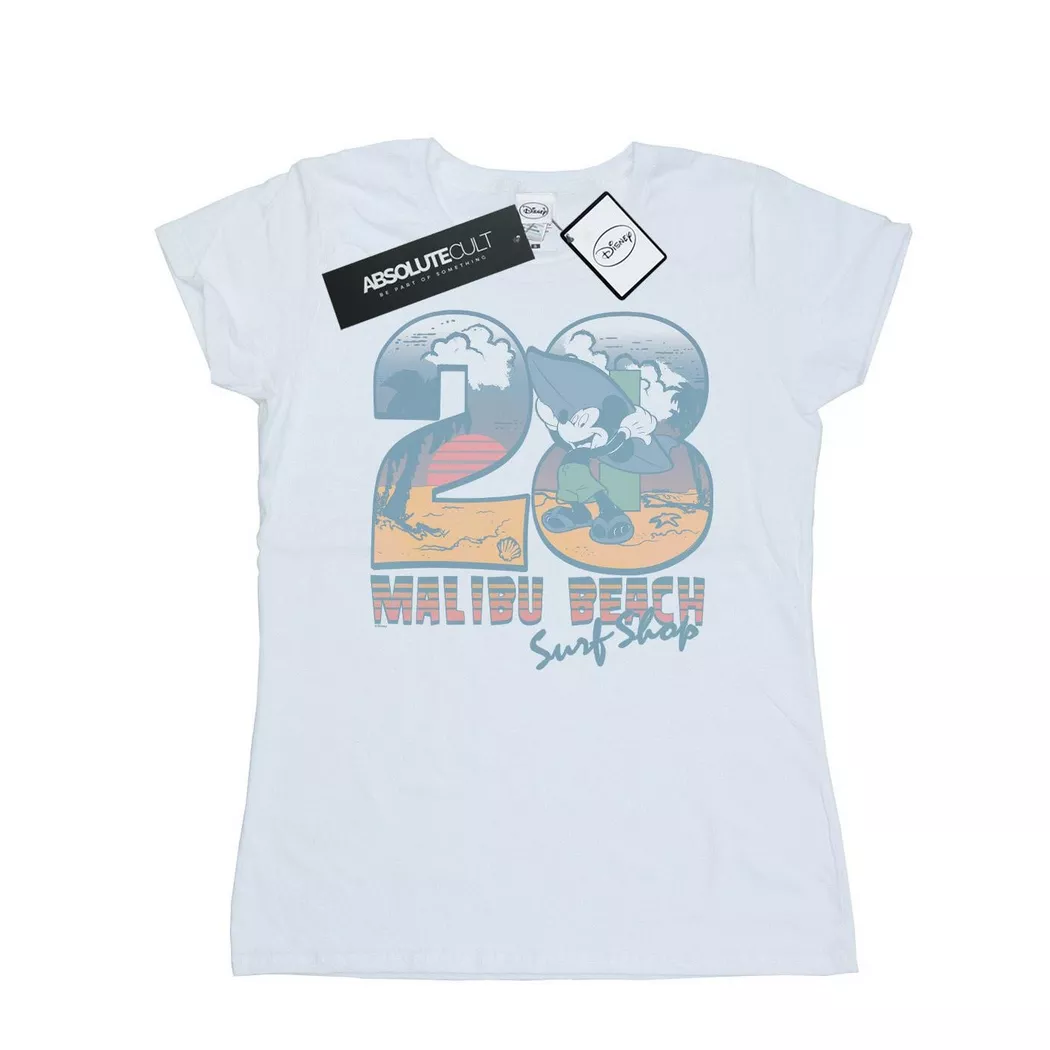 Disney - Tshirt SURF SHOP, Malibu Beach Surf Shop T-Shirt Imprimé, XXL, Blanc