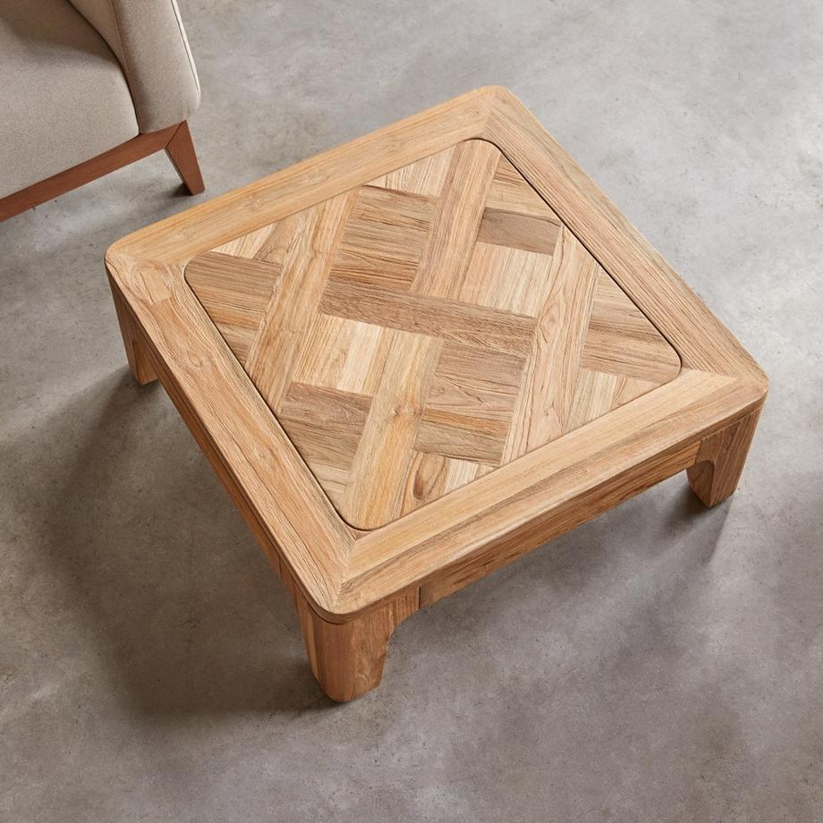 Tikamoon Couchtisch aus Teakholz 80 Ruth  
