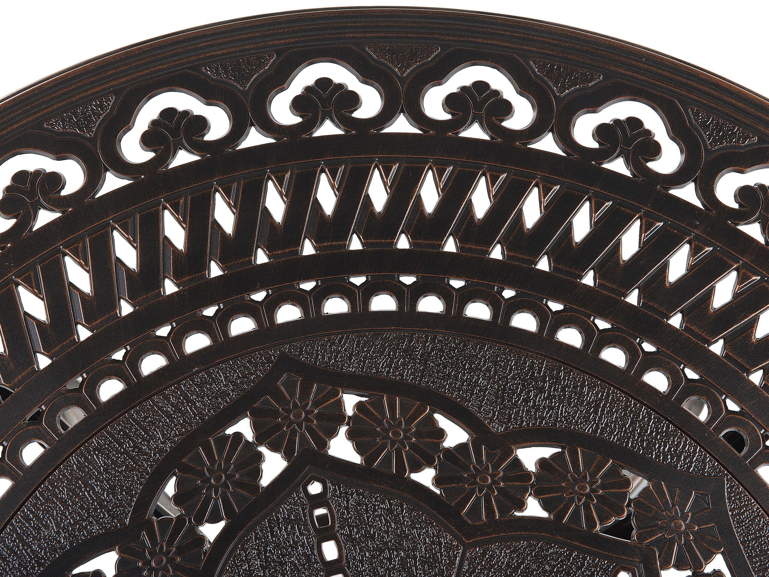 Beliani Table de salle à manger de jardin en Aluminium Rétro SALENTO  