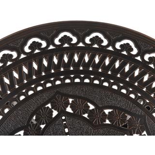 Beliani Table de salle à manger de jardin en Aluminium Rétro SALENTO  