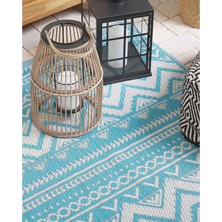 Beliani Outdoorteppich aus Polypropylen Retro NAGPUR  