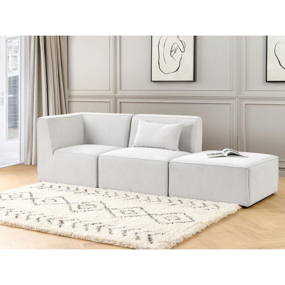 Beliani Ottoman en Velours côtelé Moderne LEMVIG  