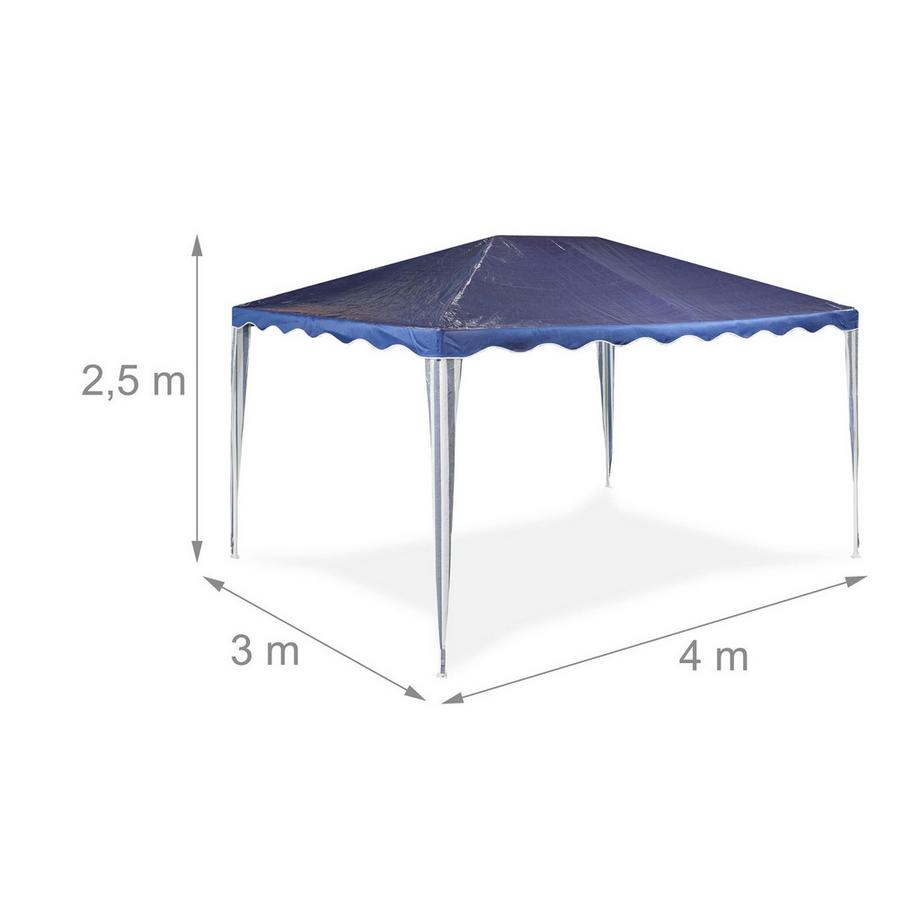 Northix Dunkelblauer Pavillon 3x4 m  