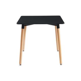 Vente-unique Table à manger 2 personnes en MDF et hêtre - Noir - CARISELA  