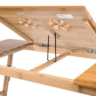 Tectake Laptoptisch aus Holz, höhenverstellbar, 72x35x26cm  