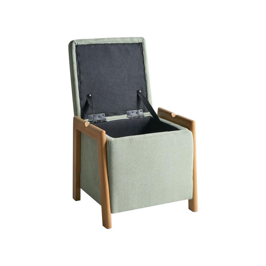 Beliani Pouf mit Stauraum aus Stoff Minimalistisch EDLAND  