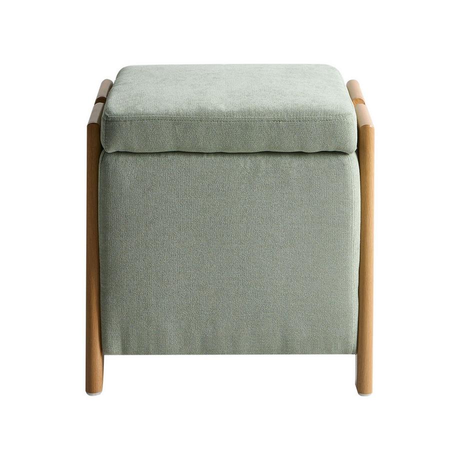 Beliani Pouf mit Stauraum aus Stoff Minimalistisch EDLAND  